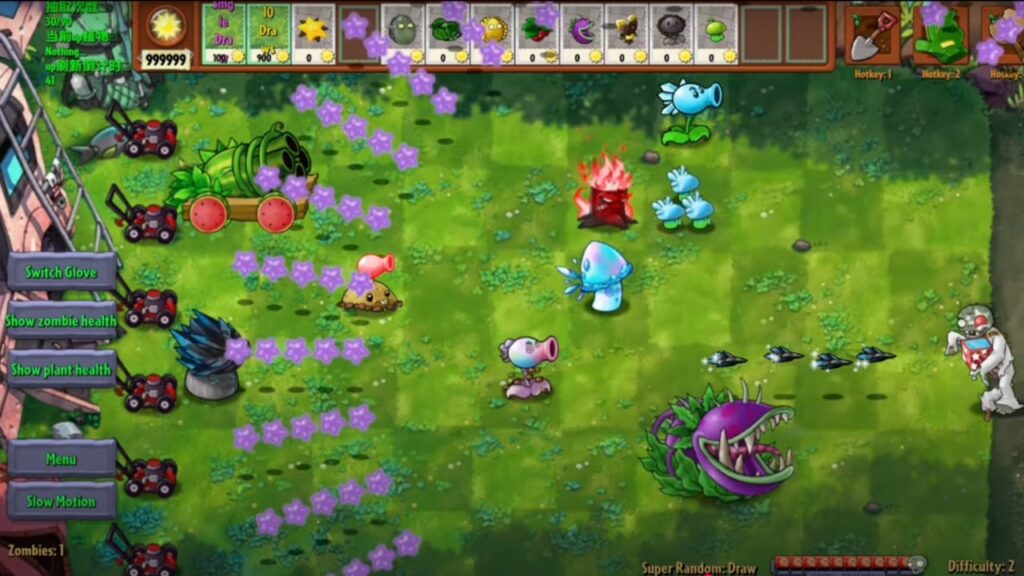 Plants vs. Zombies garden battle scene