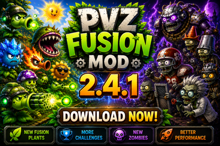 PvZ Fusion 2.4.1 Download Abyss Update gameplay featuring improved Abyss Mode, bug fixes, and balance changes